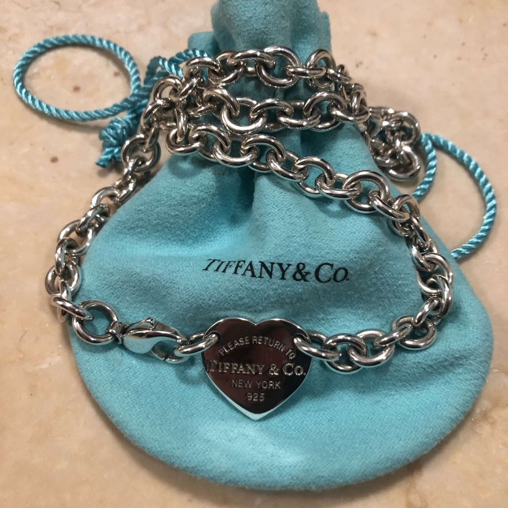 Tiffany and Co. heart tag choker necklace